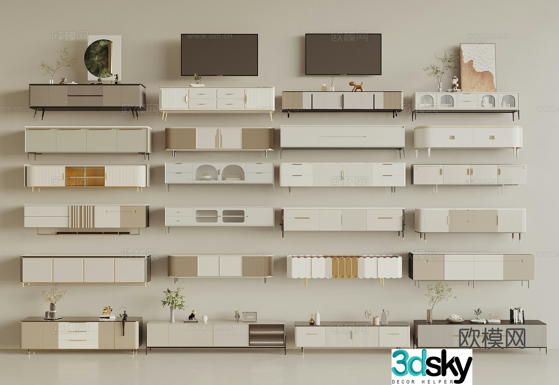 Modern TV cabinet 3D model