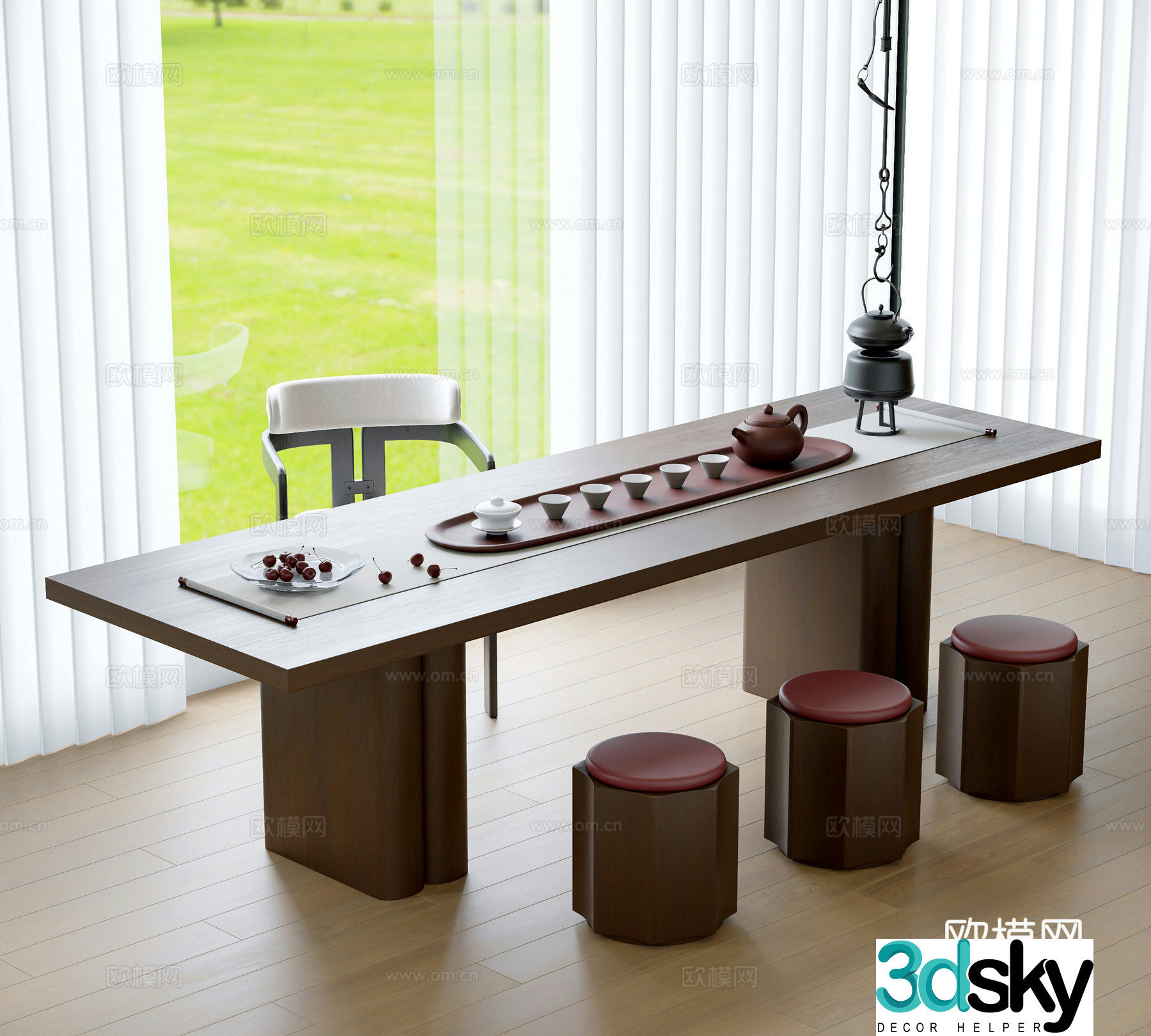 Modern tea table tea table 3d model