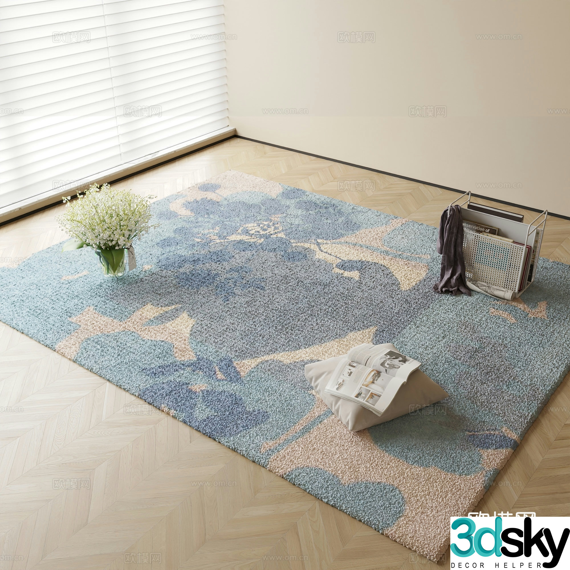 Modern patterned carpet 3d model