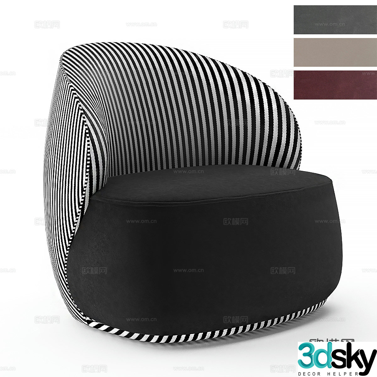 Single sofa leisure sofa 3d model