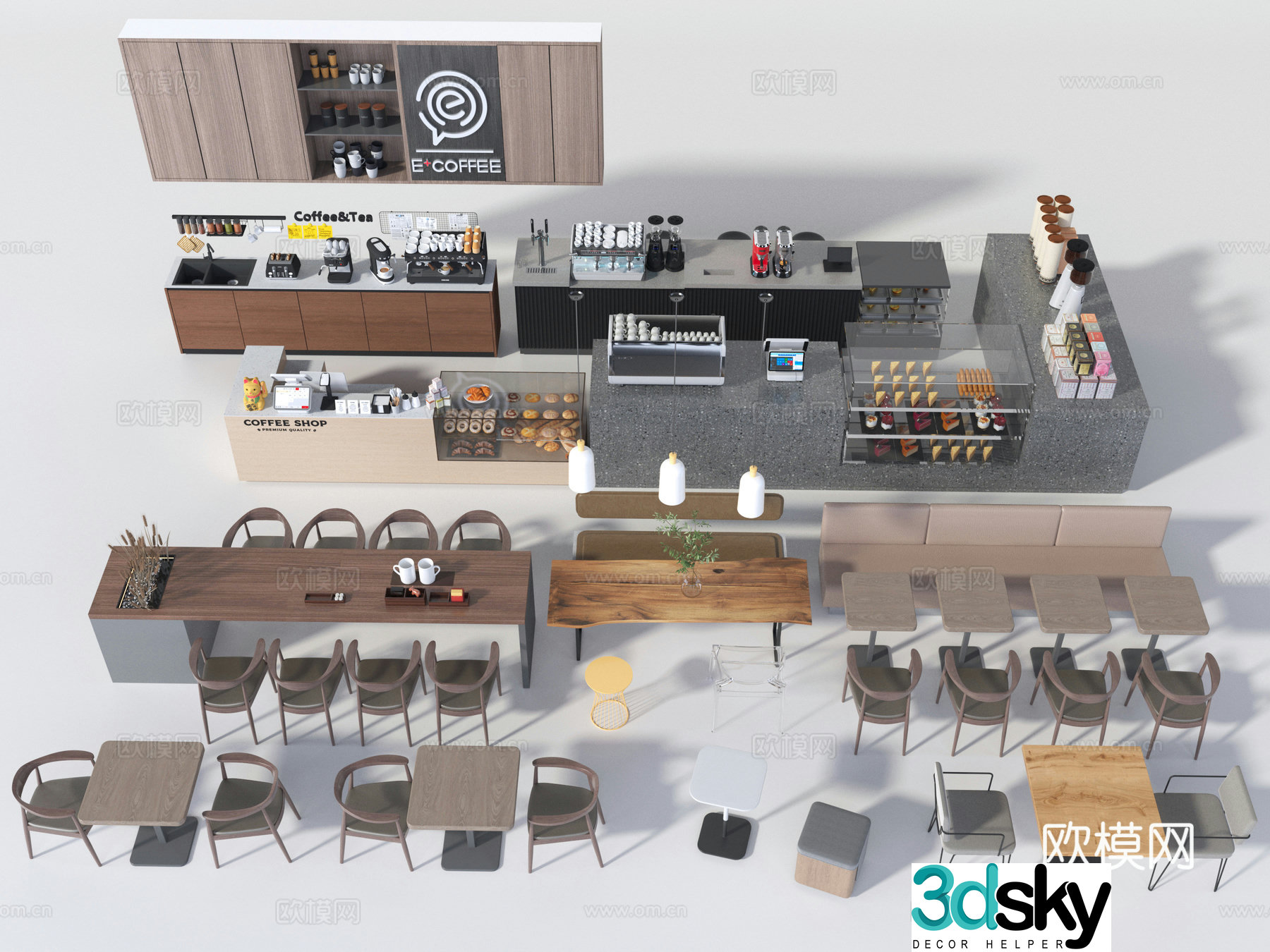 Coffee shop material 3D model