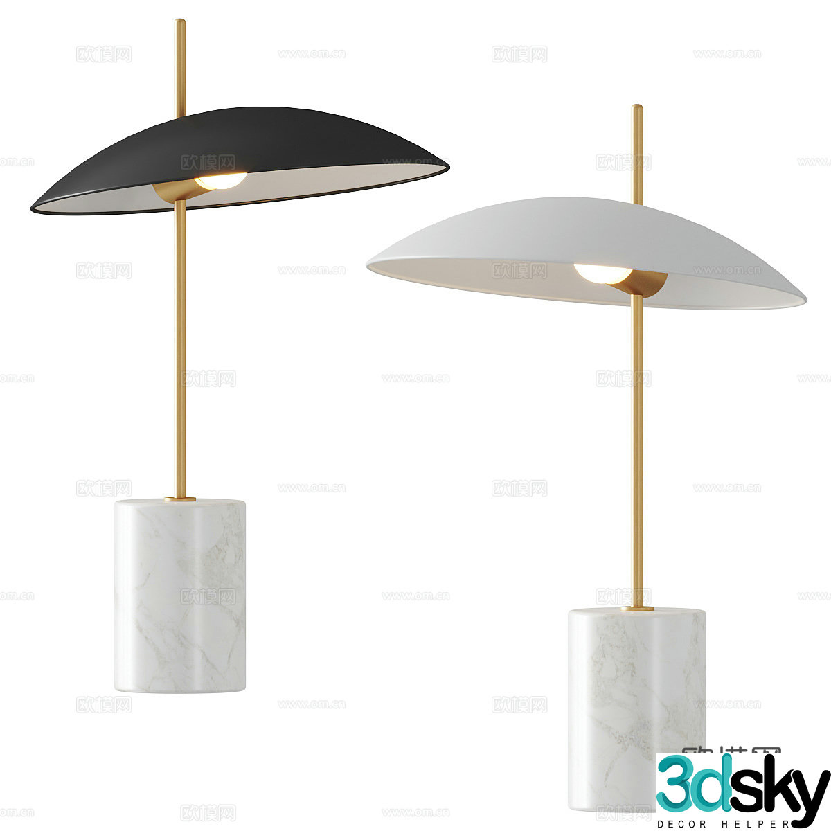 Minimalist floor lamp 3d model