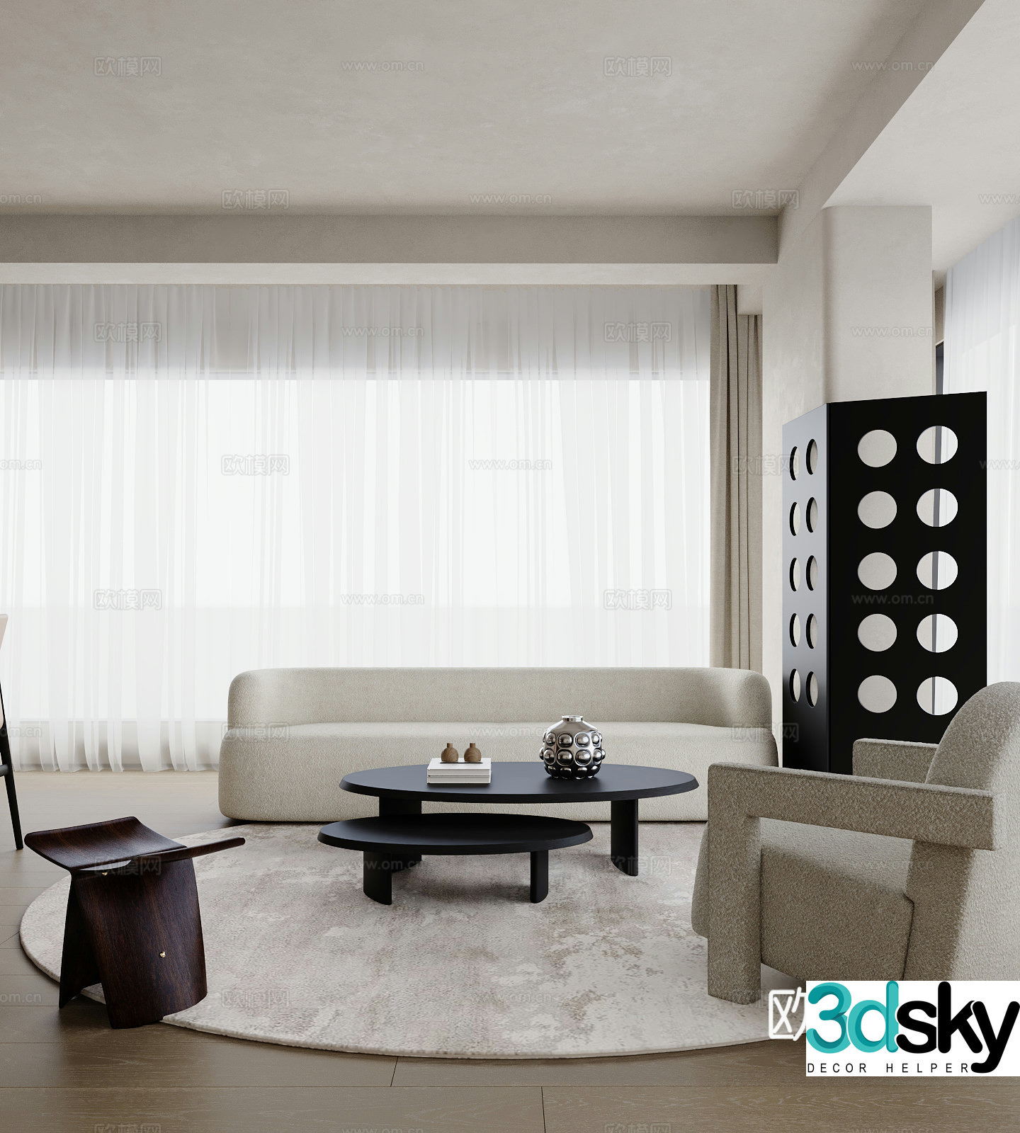 Modern living room 3d model