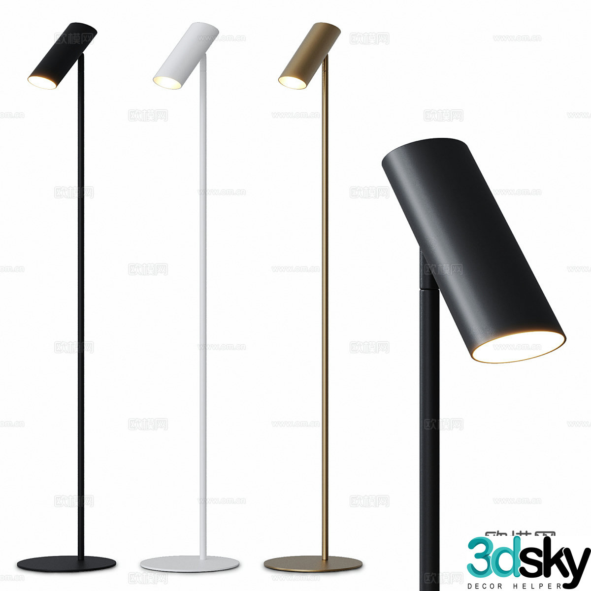 Modern minimalist floor lamp 3d model