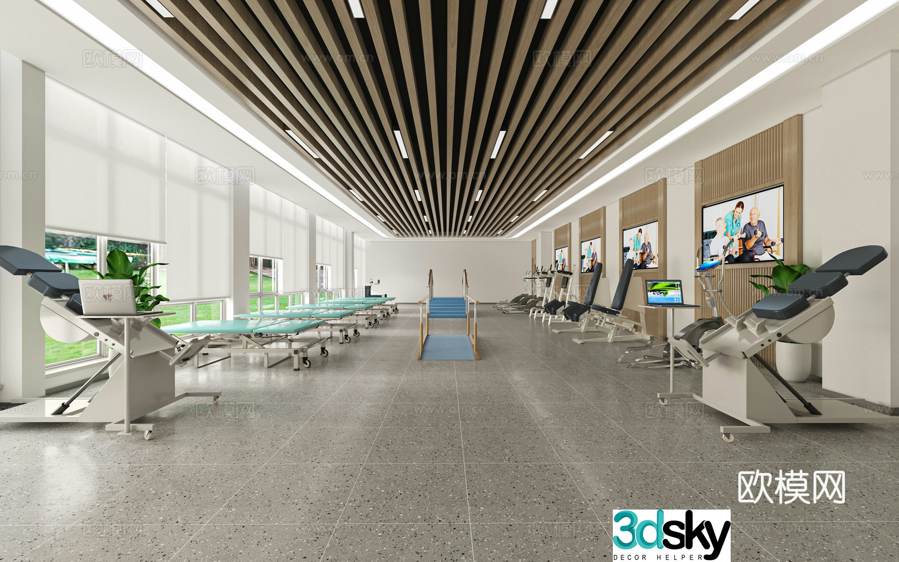 Modern rehabilitation center 3d model