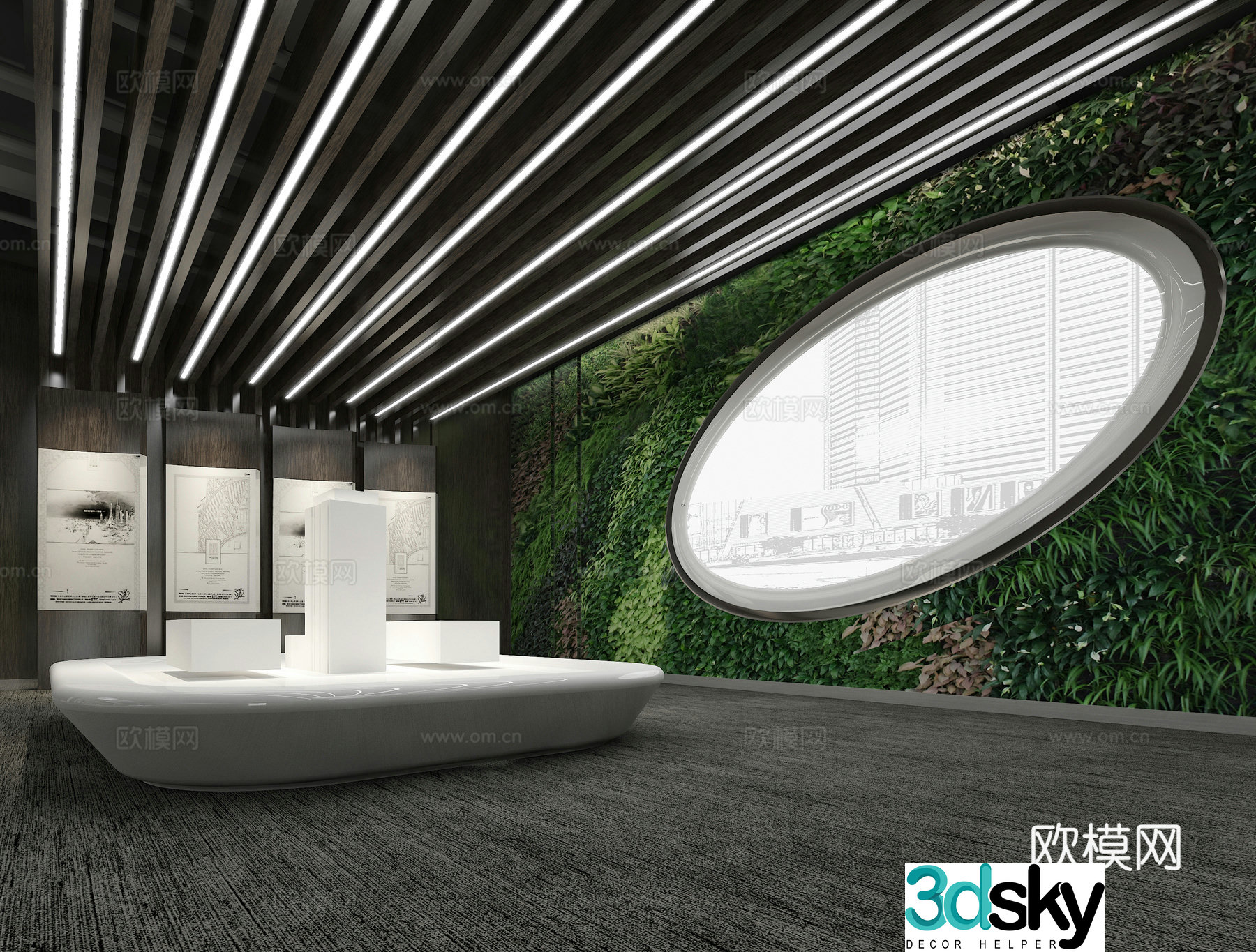 New Chinese-style sales office sand table area 3D model