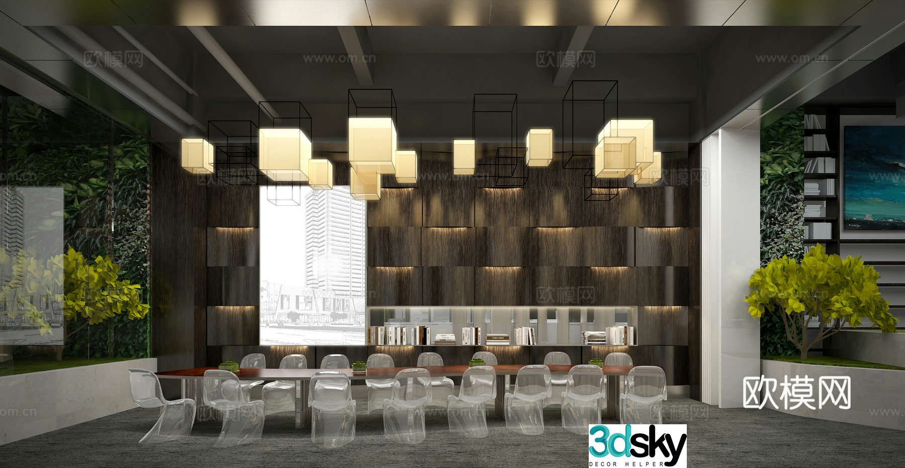 Modern conference room 3d model
