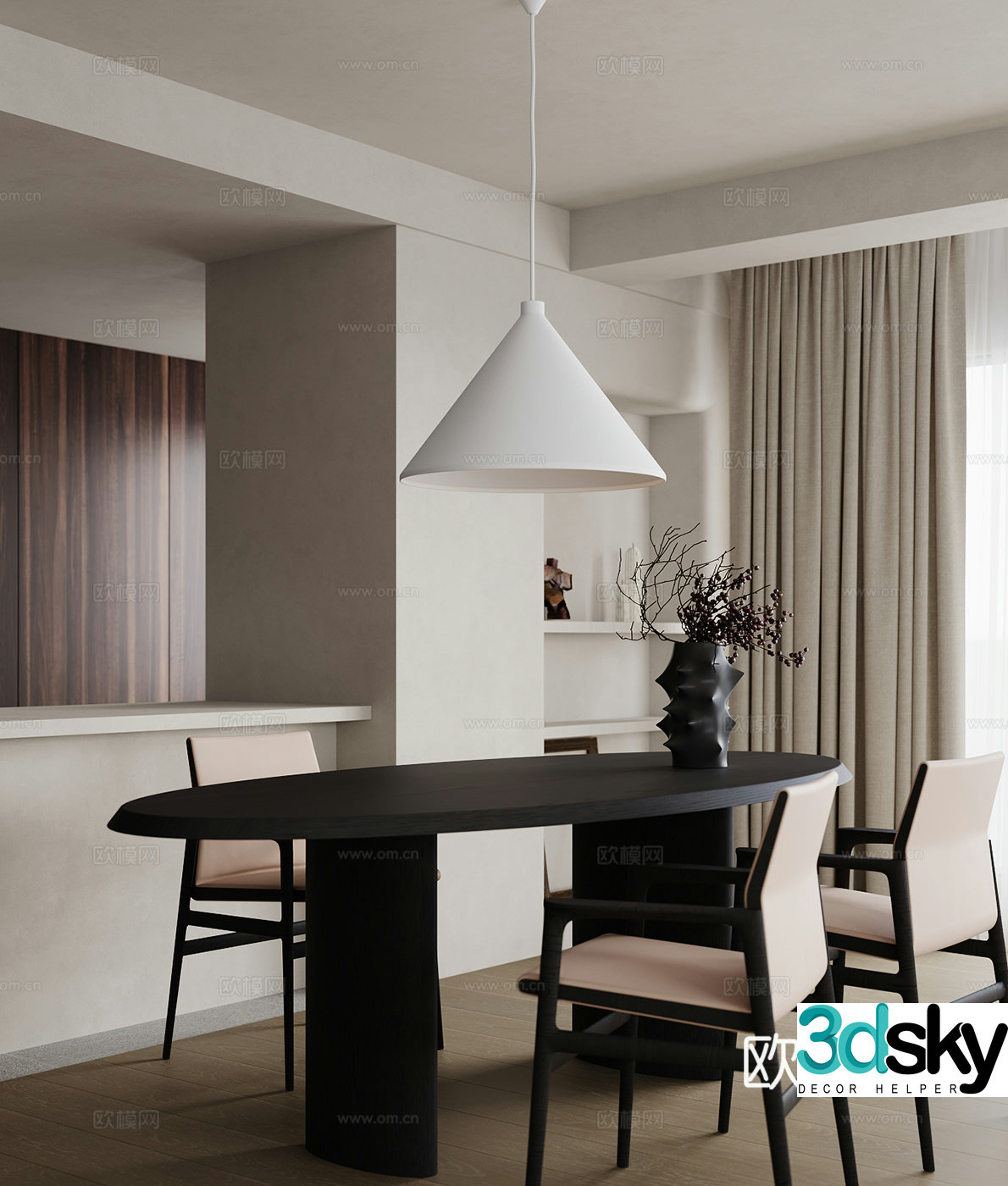 Modern restaurant 3d model