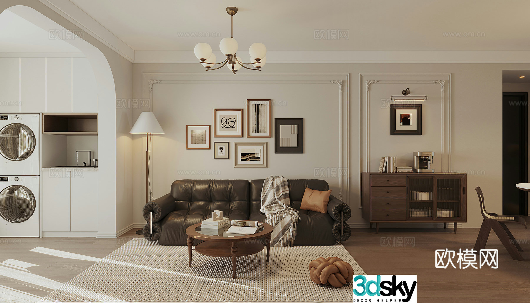 French living room 3d model