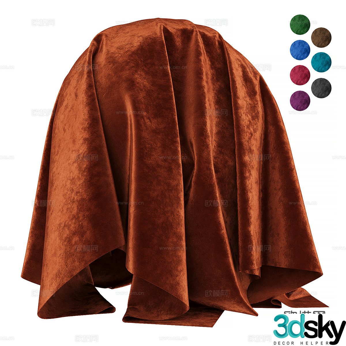 Fabric fabric silk velvet 3d model