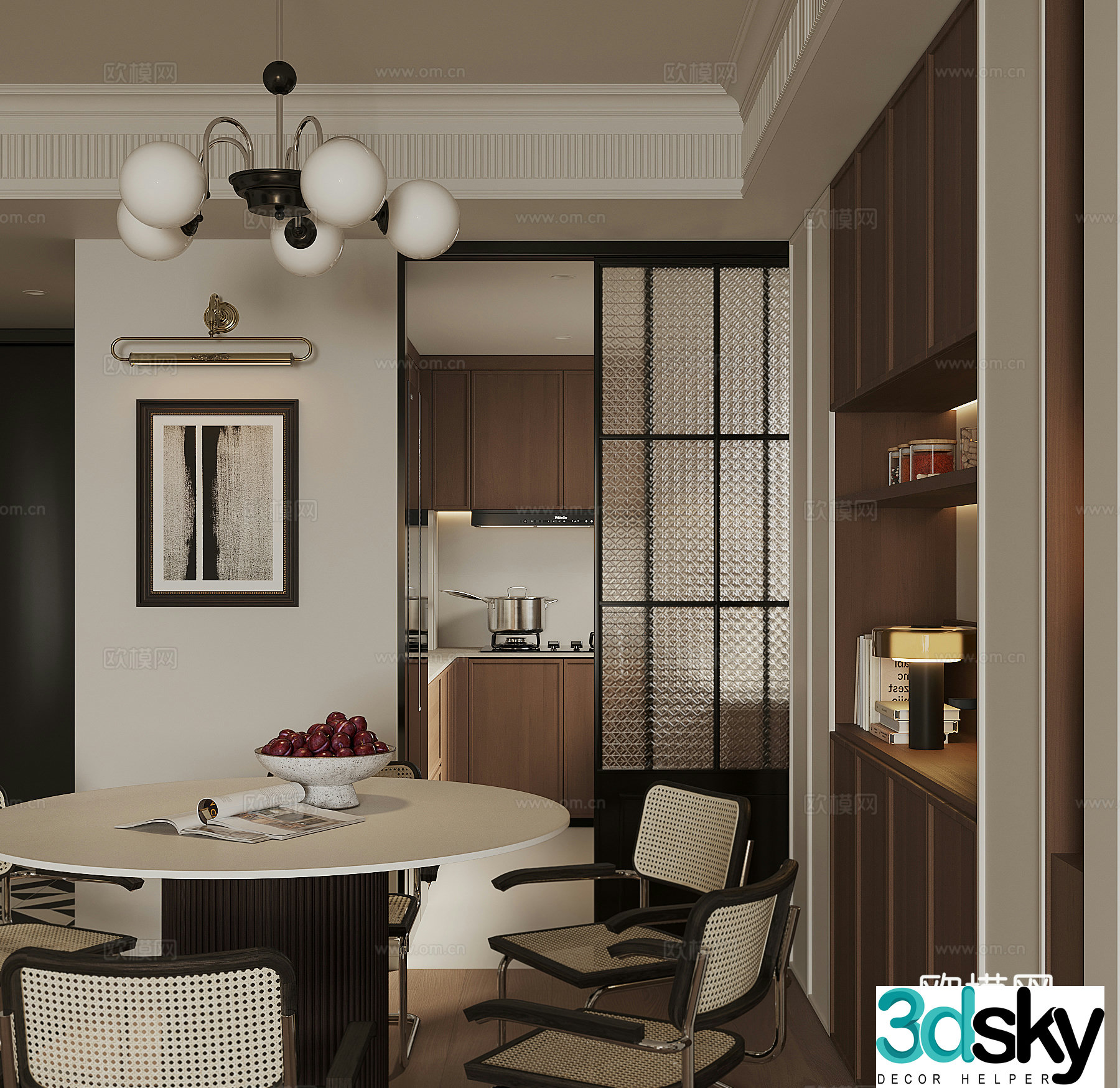 French restaurant 3d model