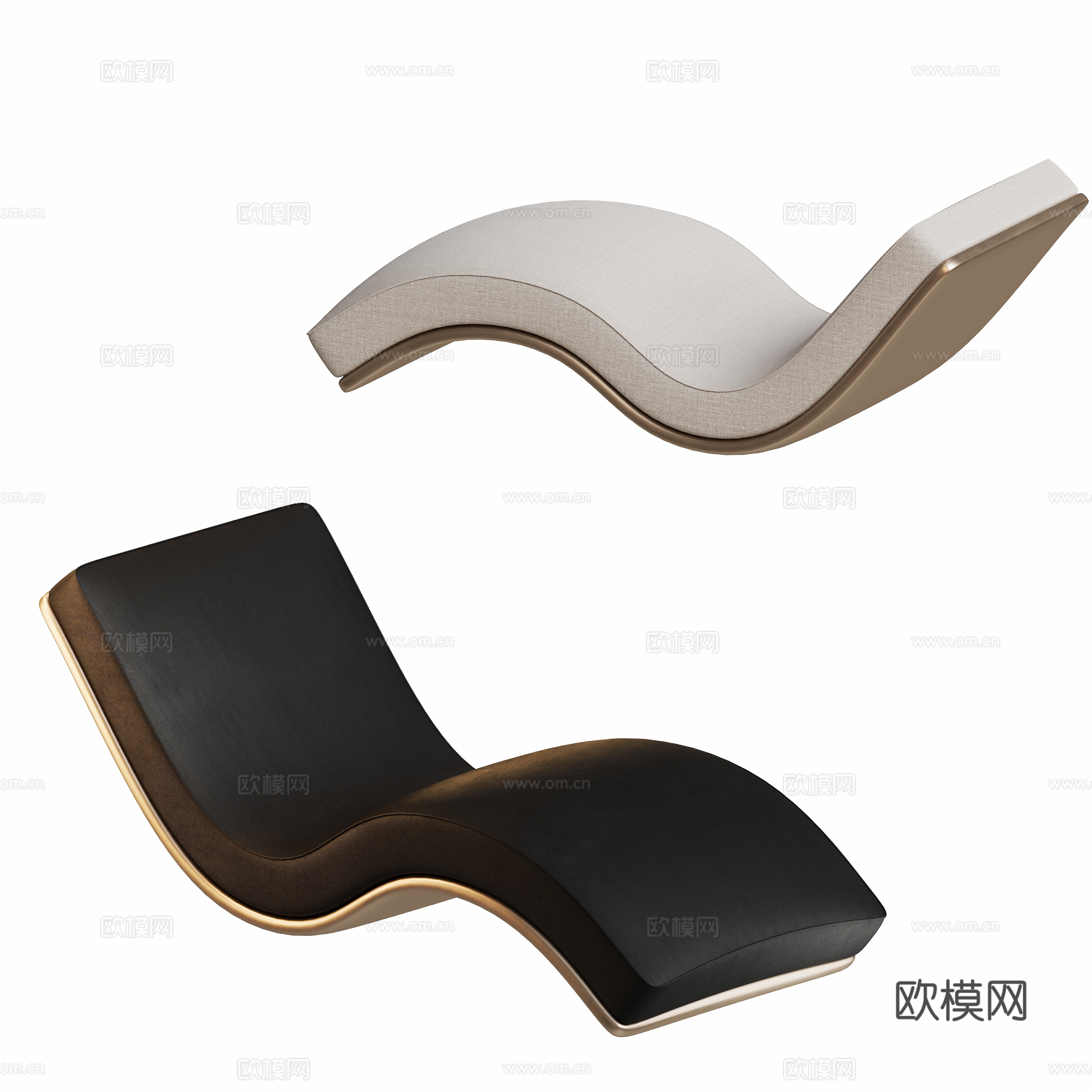 Modern special shaped lounge chair 3d model
