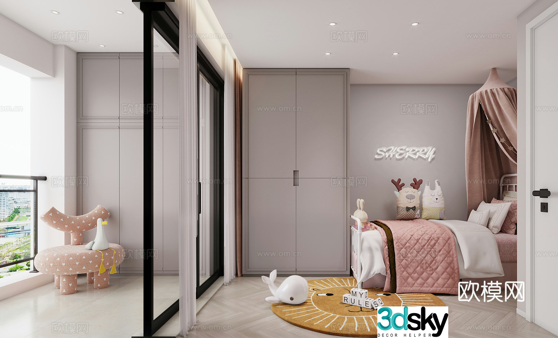 Modern children’s room children’s room 3d model