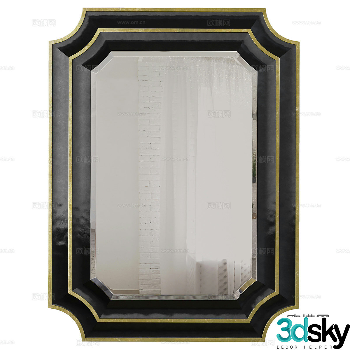 mirror decorative mirror hanging mirror 3d model