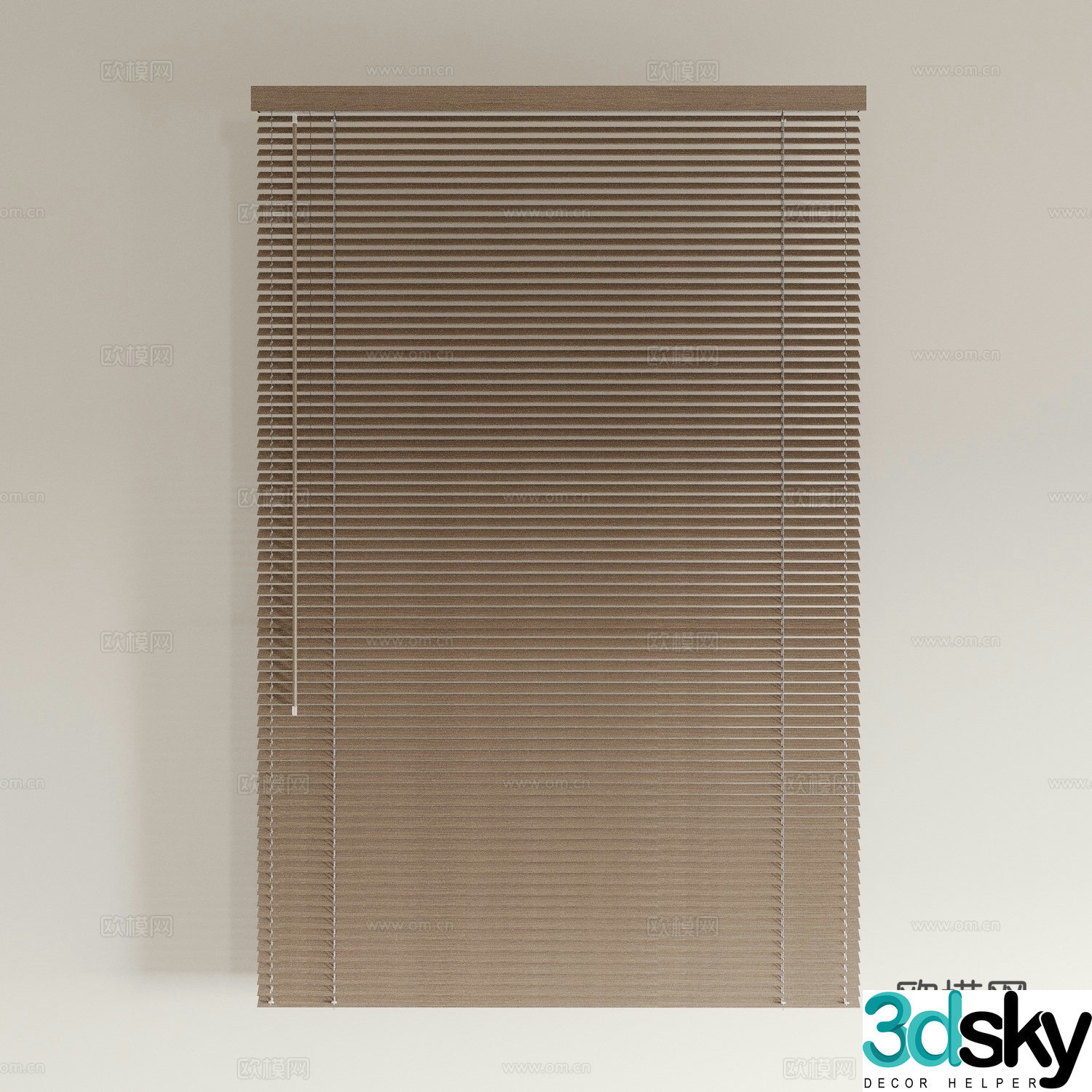 Modern bamboo blinds curtains blinds 3d model