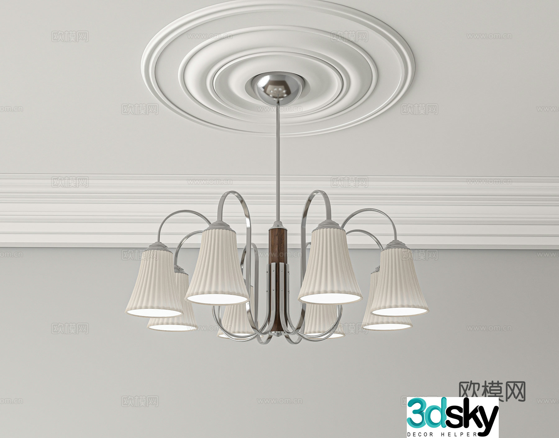 3D model of medieval style chandelier