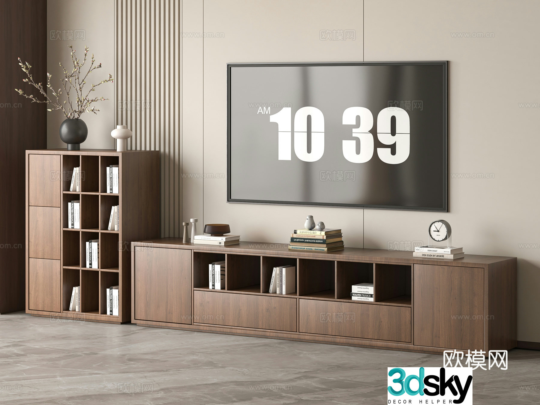 Medieval style TV cabinet 3D model