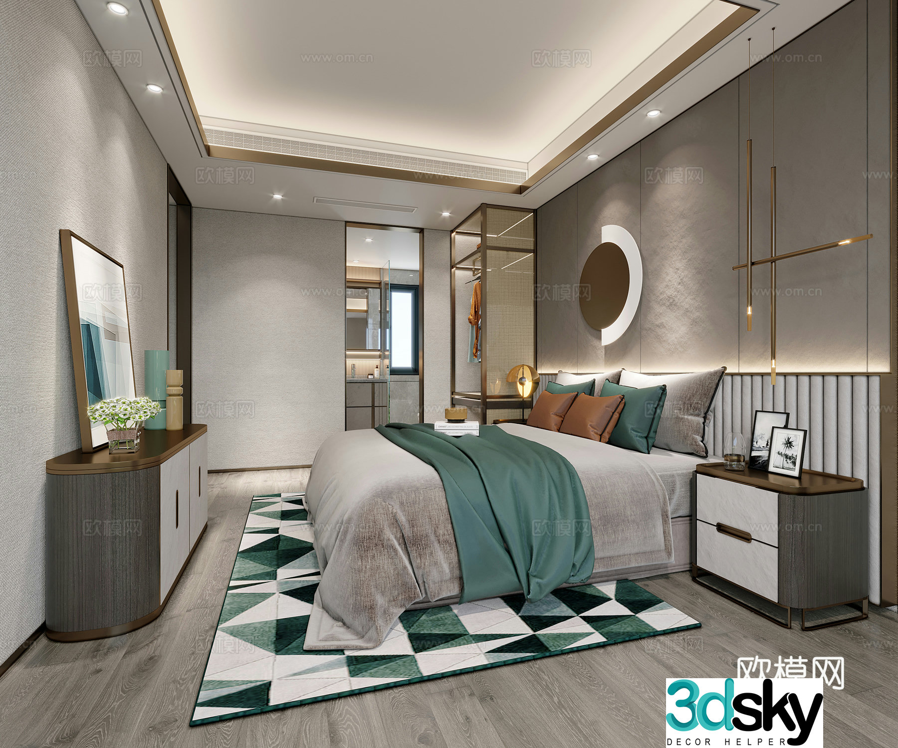 Anxi Yujing Mansion Bedroom Master Bedroom 3D Model