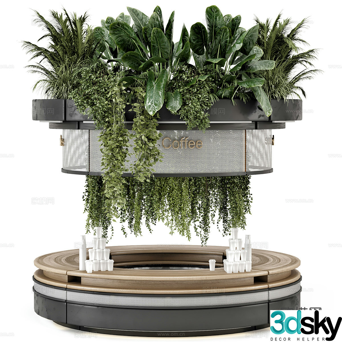 Plant potted green plant 3d model