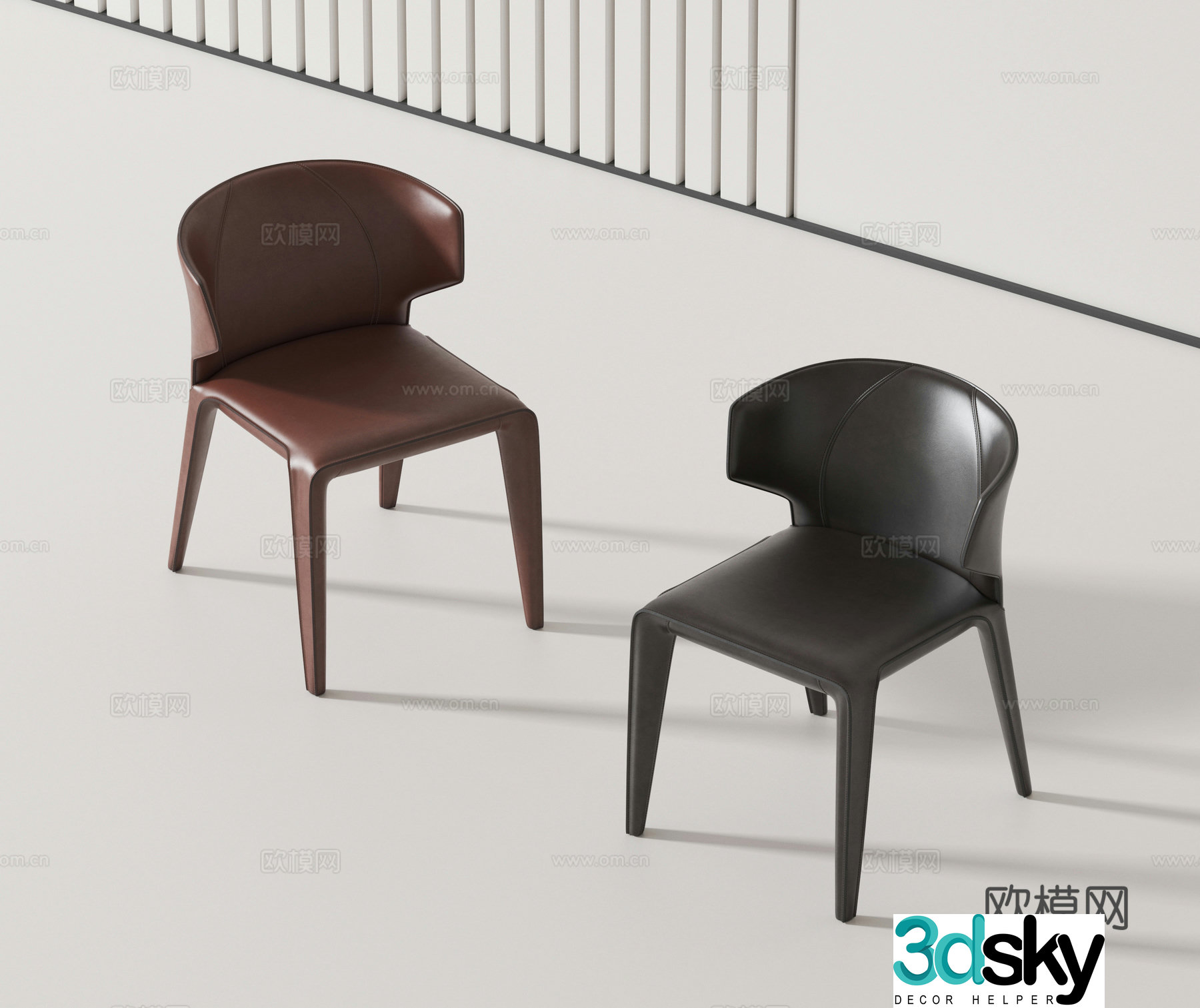 Modern chair single chair 3d model
