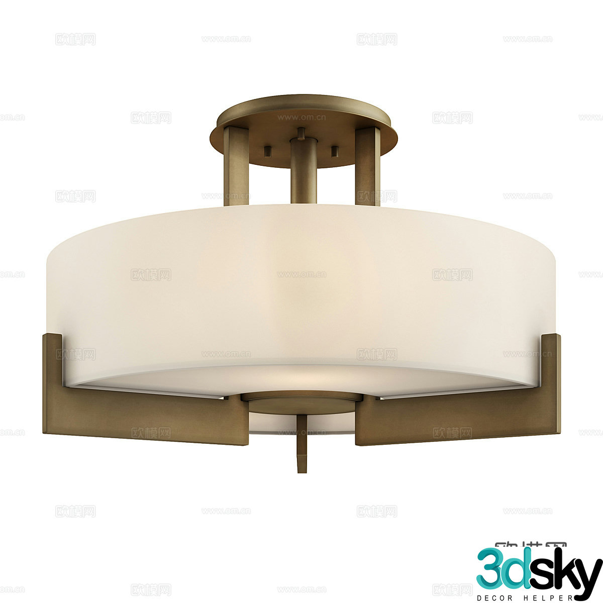 Light luxury ceiling lamp 3D model