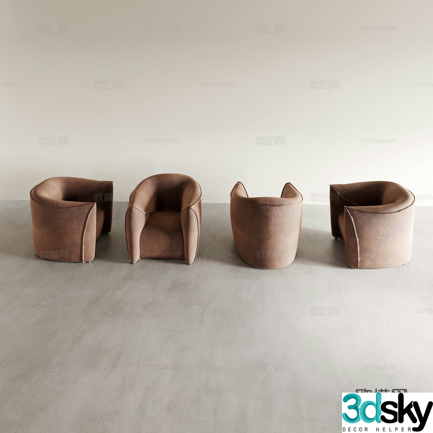 Modern leisure sofa sofa chair single sofa 3d model