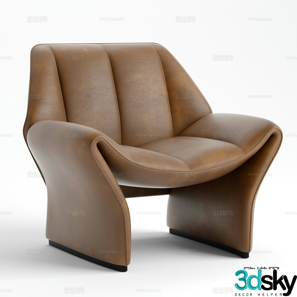 Italian chair armchair 3d model
