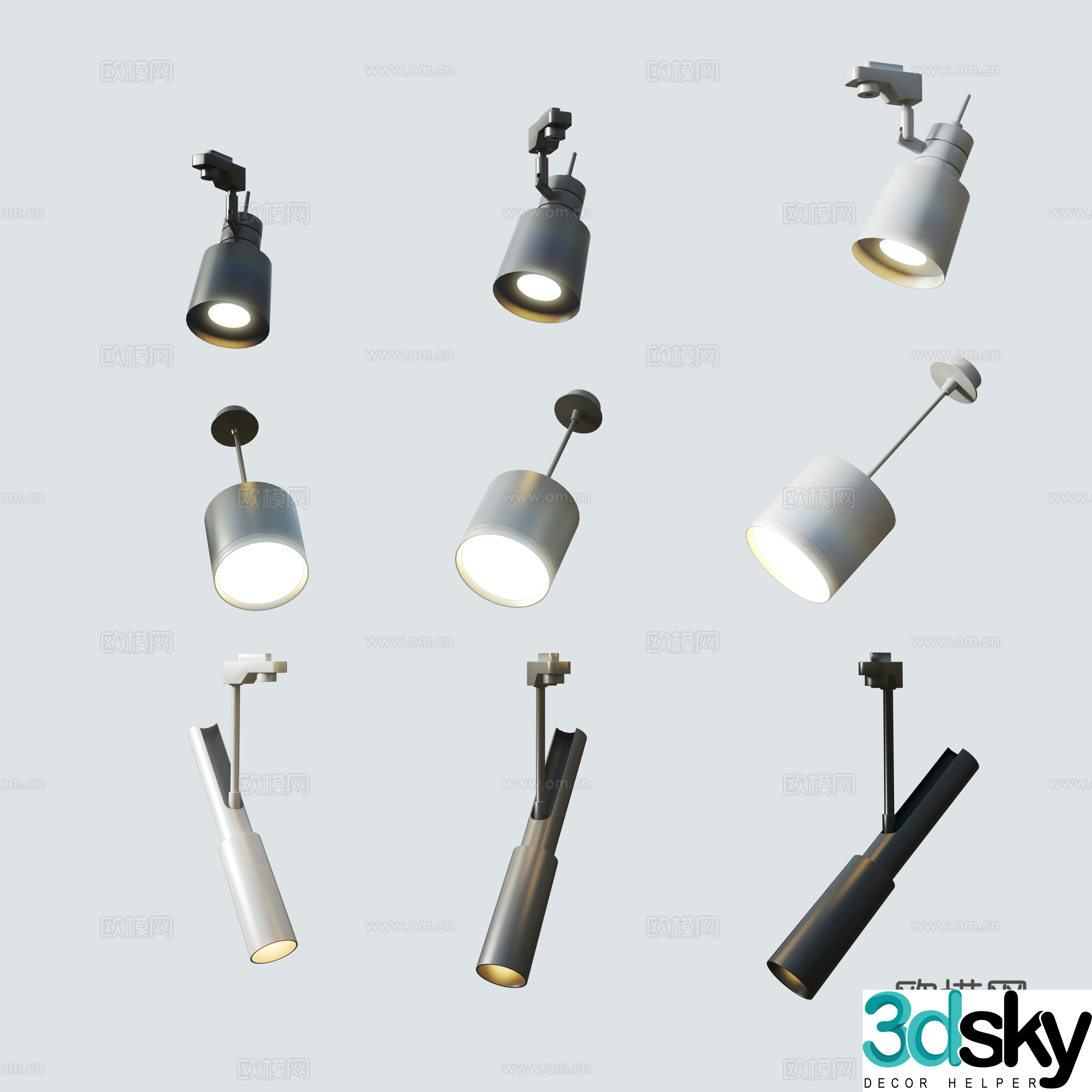 Modern downlight spotlight 3d model