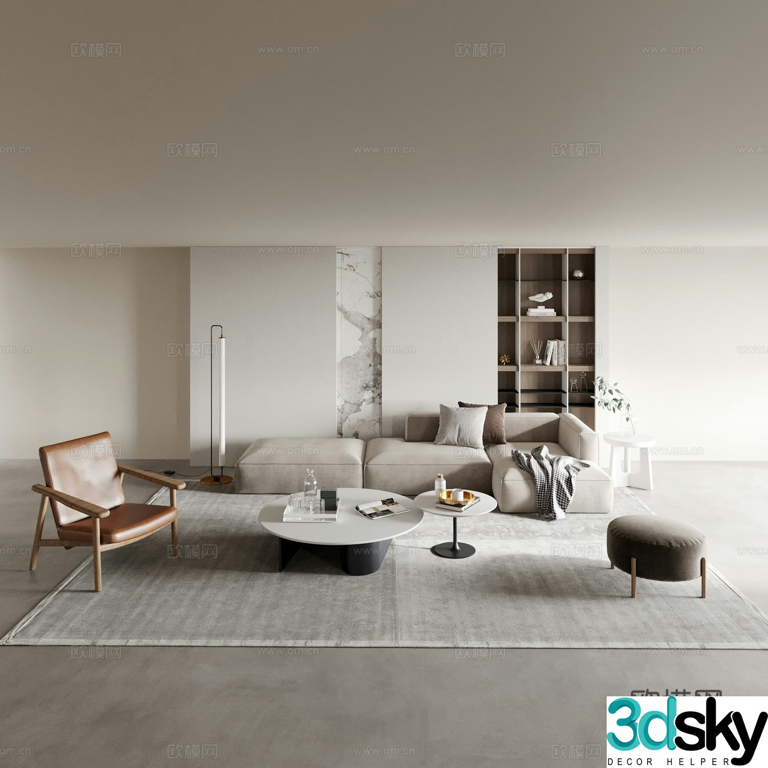 Modern modular sofa corner sofa 3d model