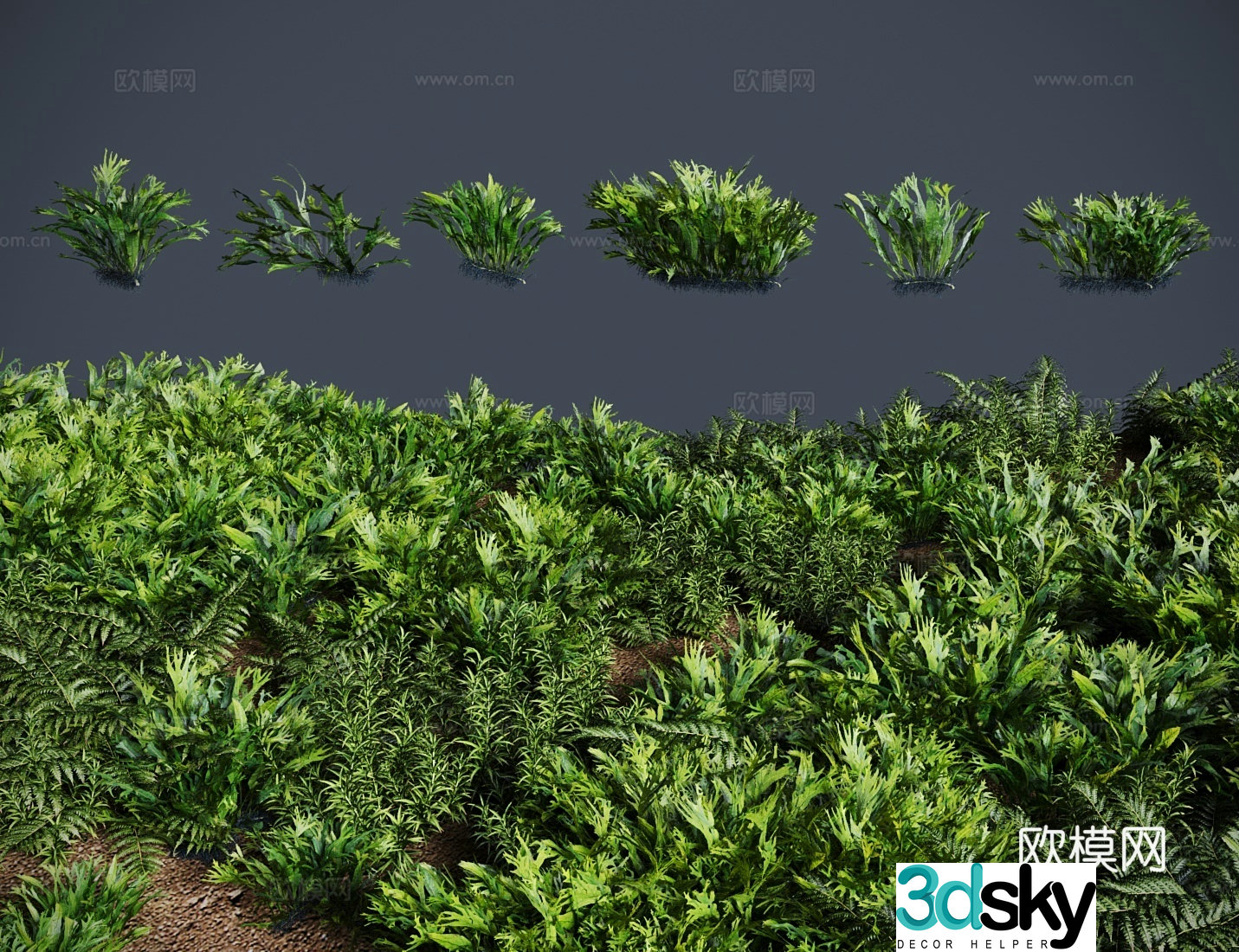 Lawn Antler Iron Crown Lawn 3d model