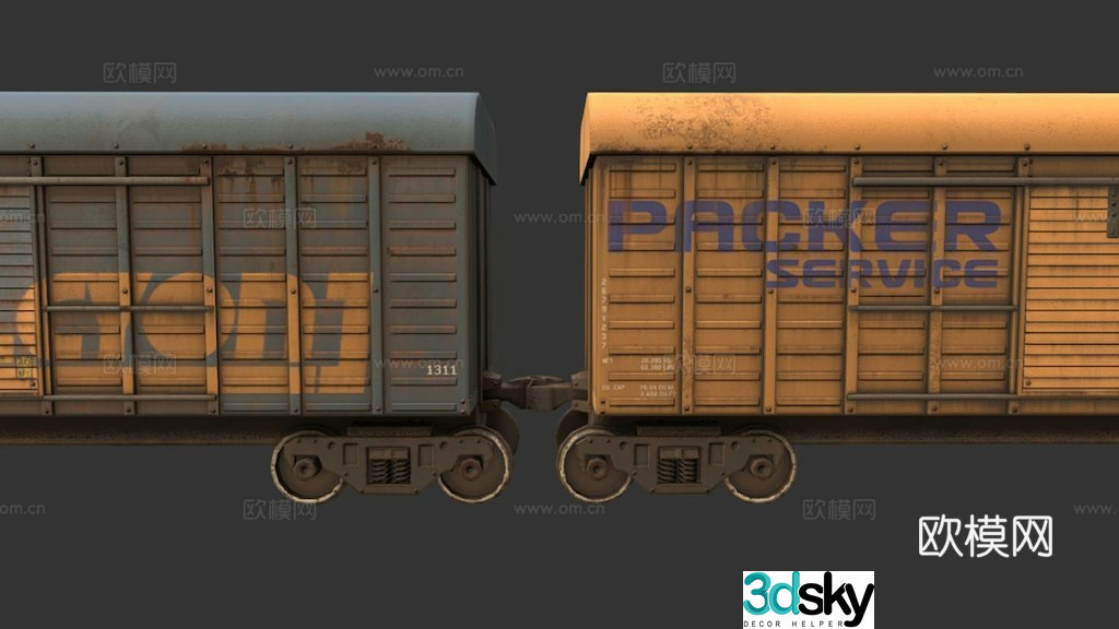 Container truck 3d model