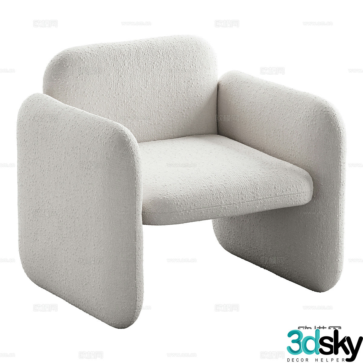 Modern lounge chair armchair 3d model