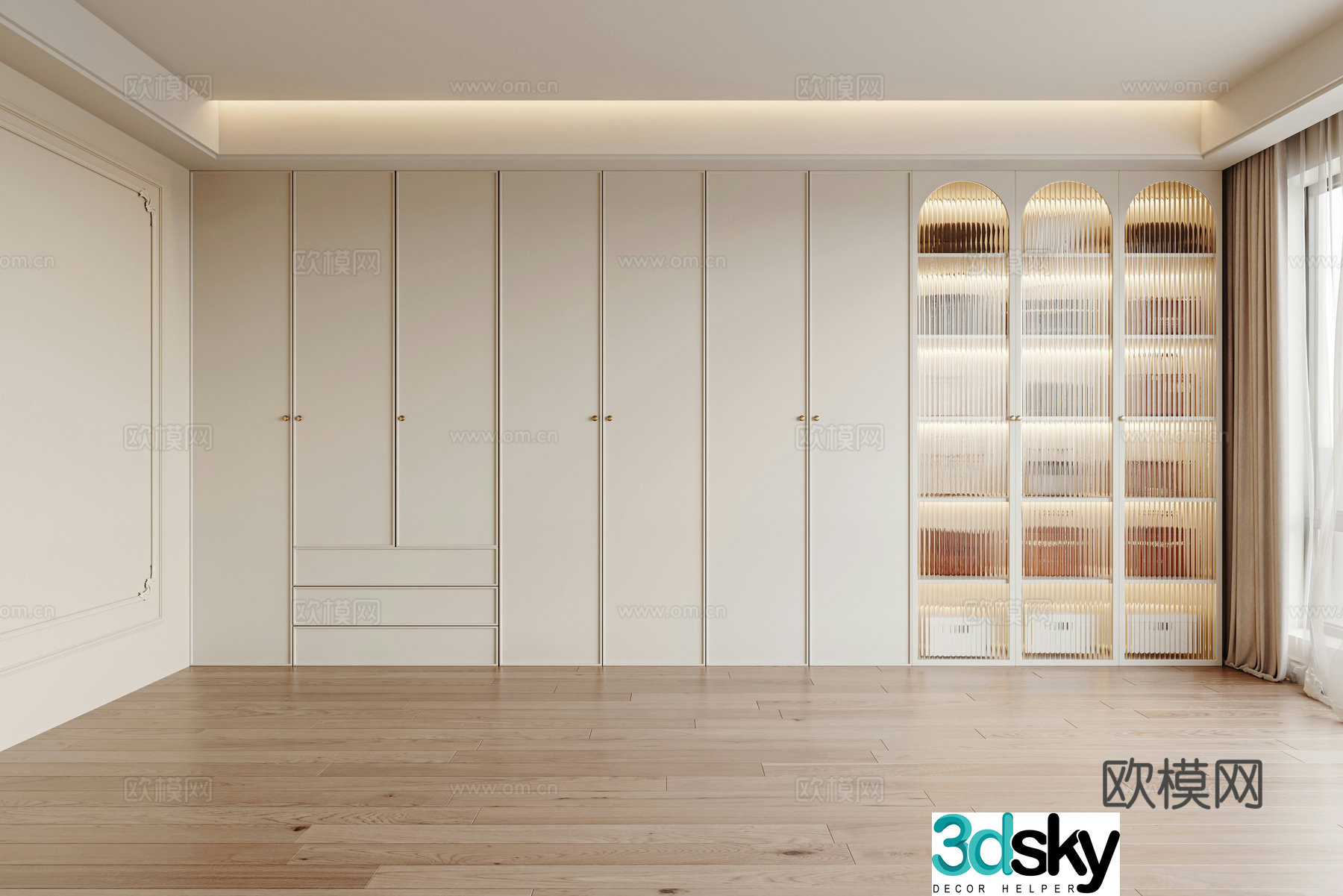 French wardrobe 3d model