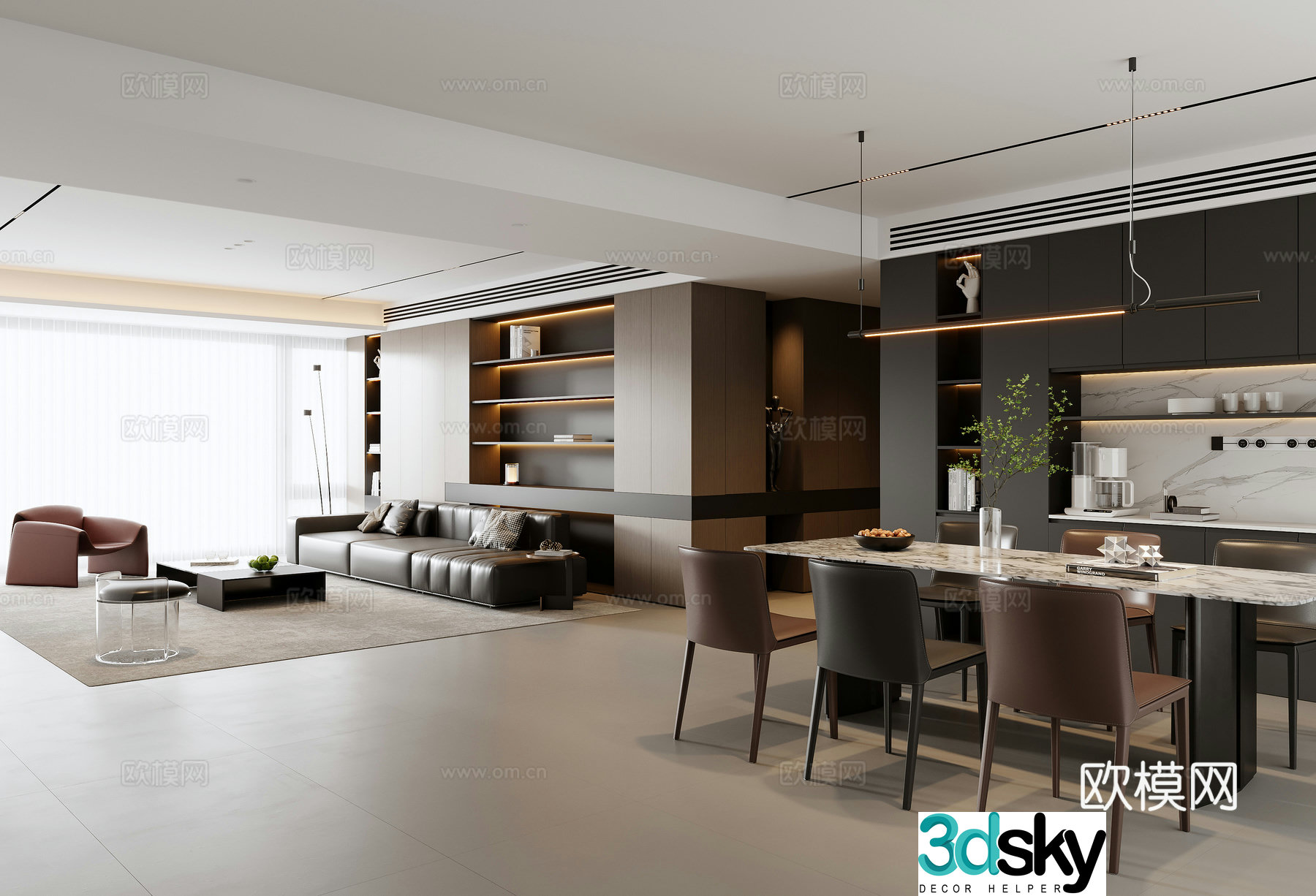 Italian restaurant 3d model