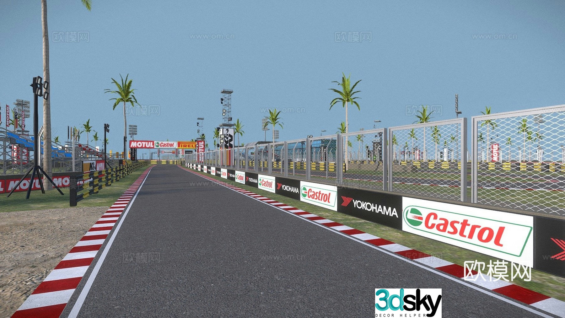 Racing jam track 3d model