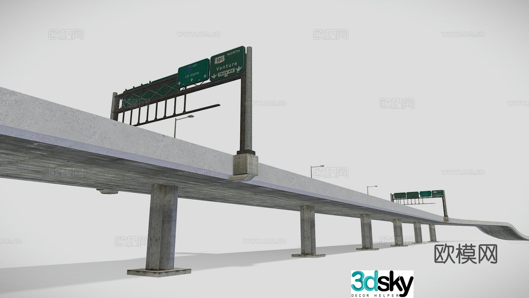 3D model of highway overpass