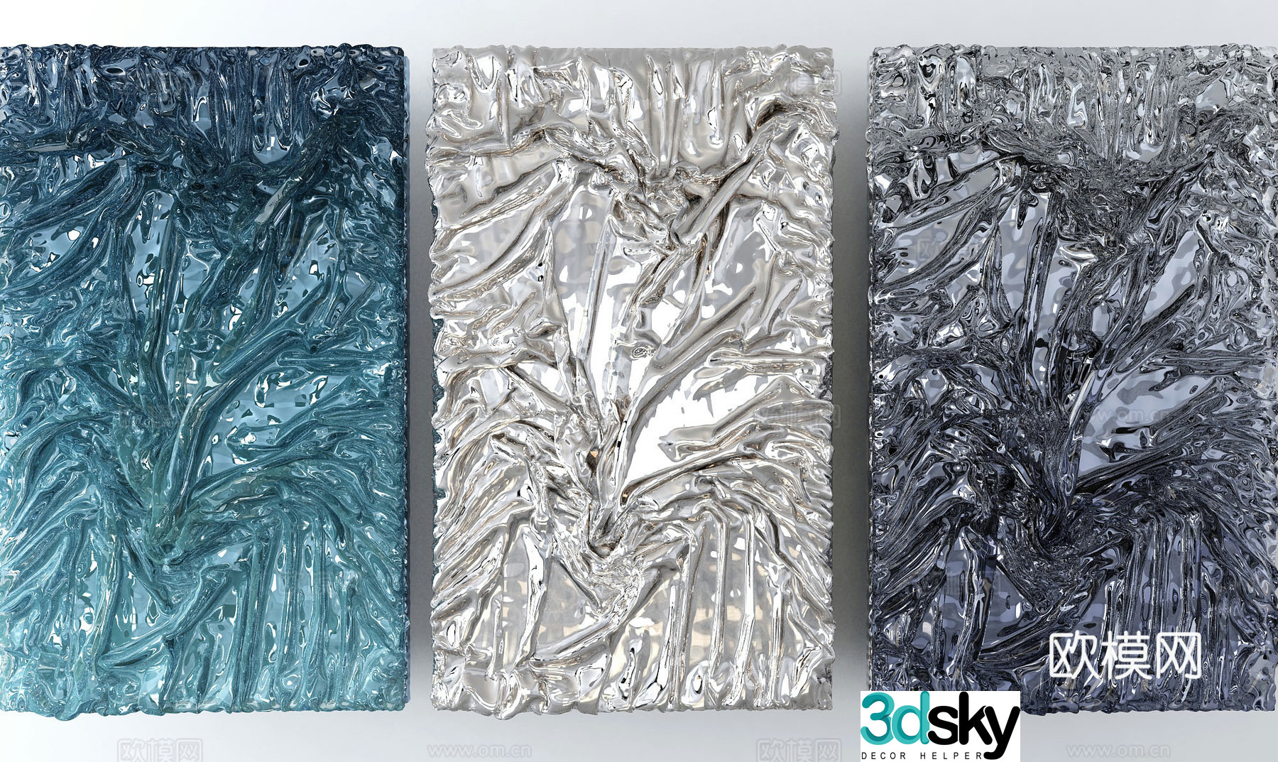 Stainless steel shape hanging wall decoration 3d model