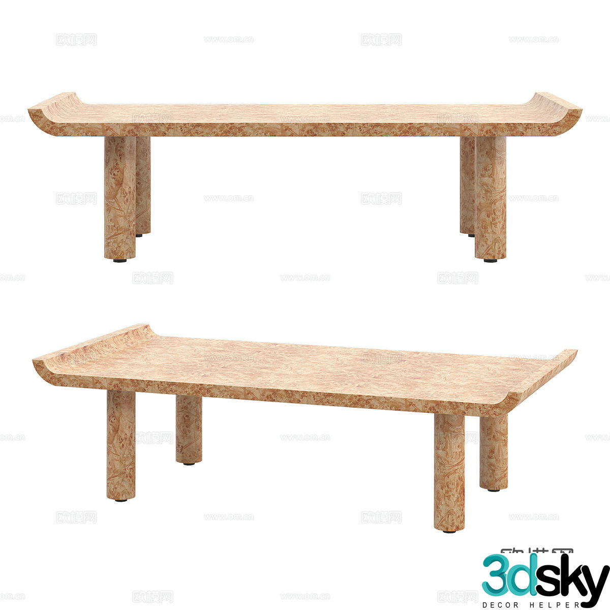 Nordic coffee table 3d model