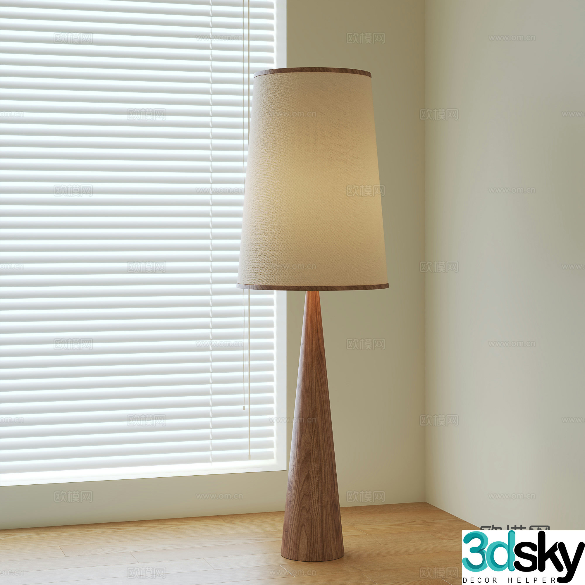 Medieval style floor lamp 3d model