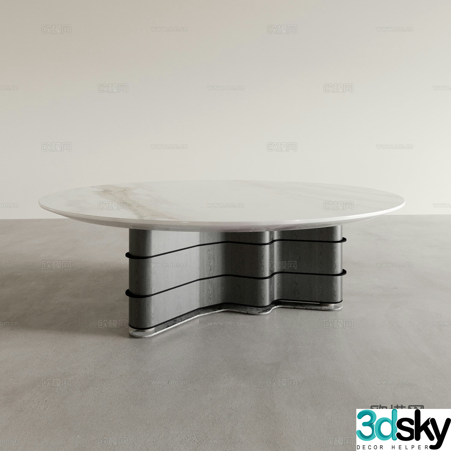 Modern round coffee table 3d model