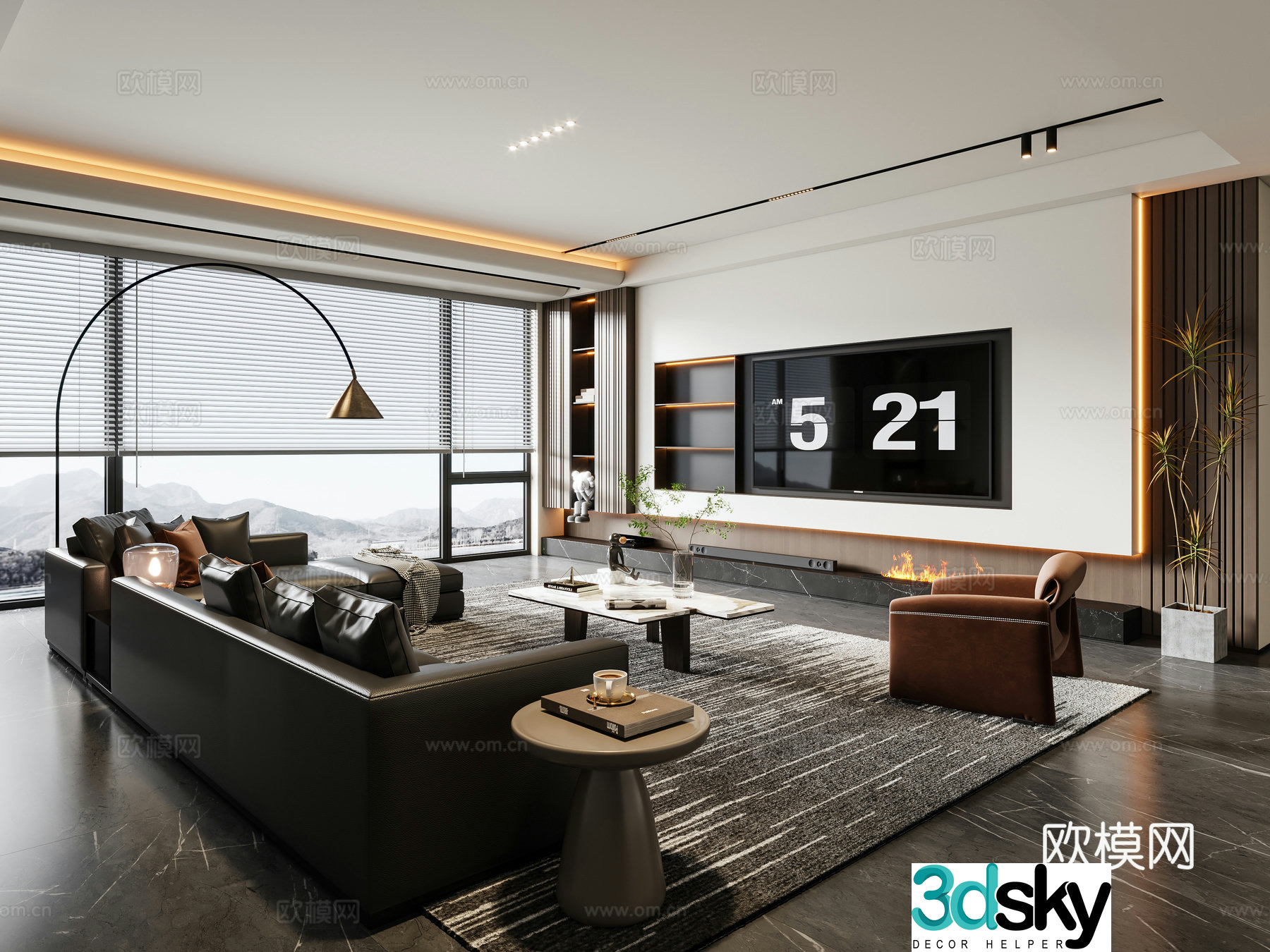 Italian living room 3d model