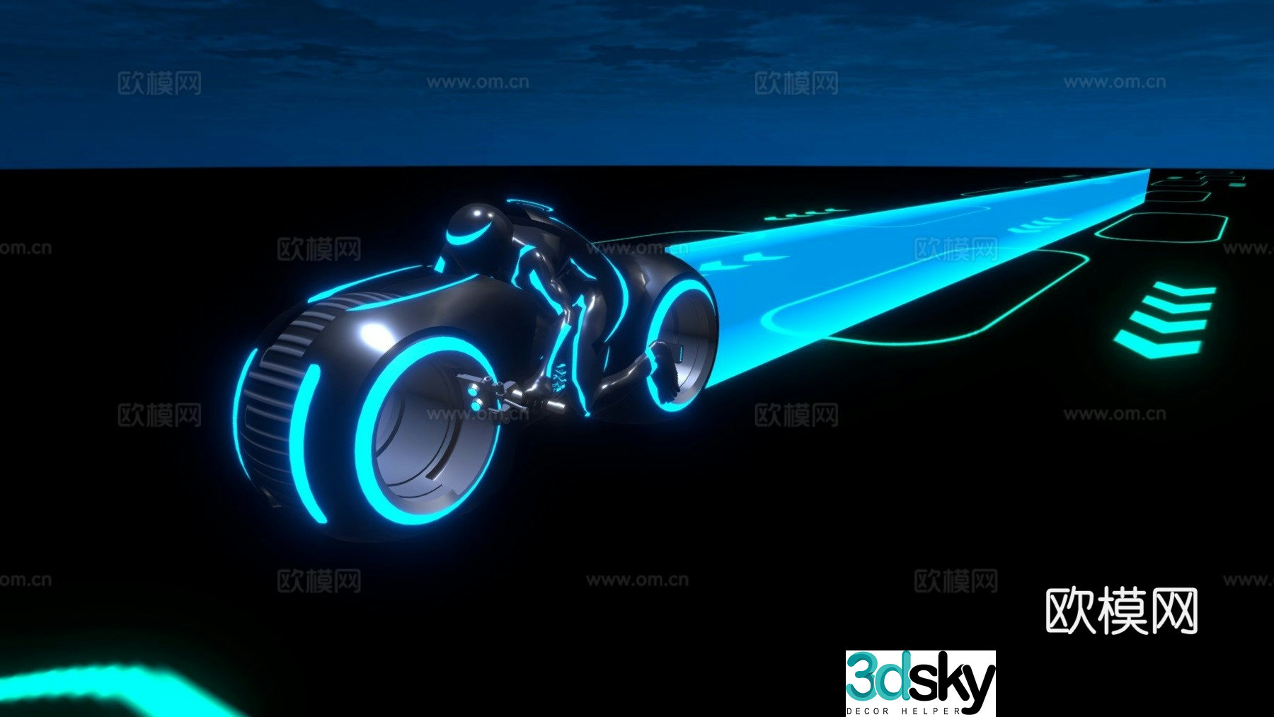 Sci-fi motorcycle 3d model