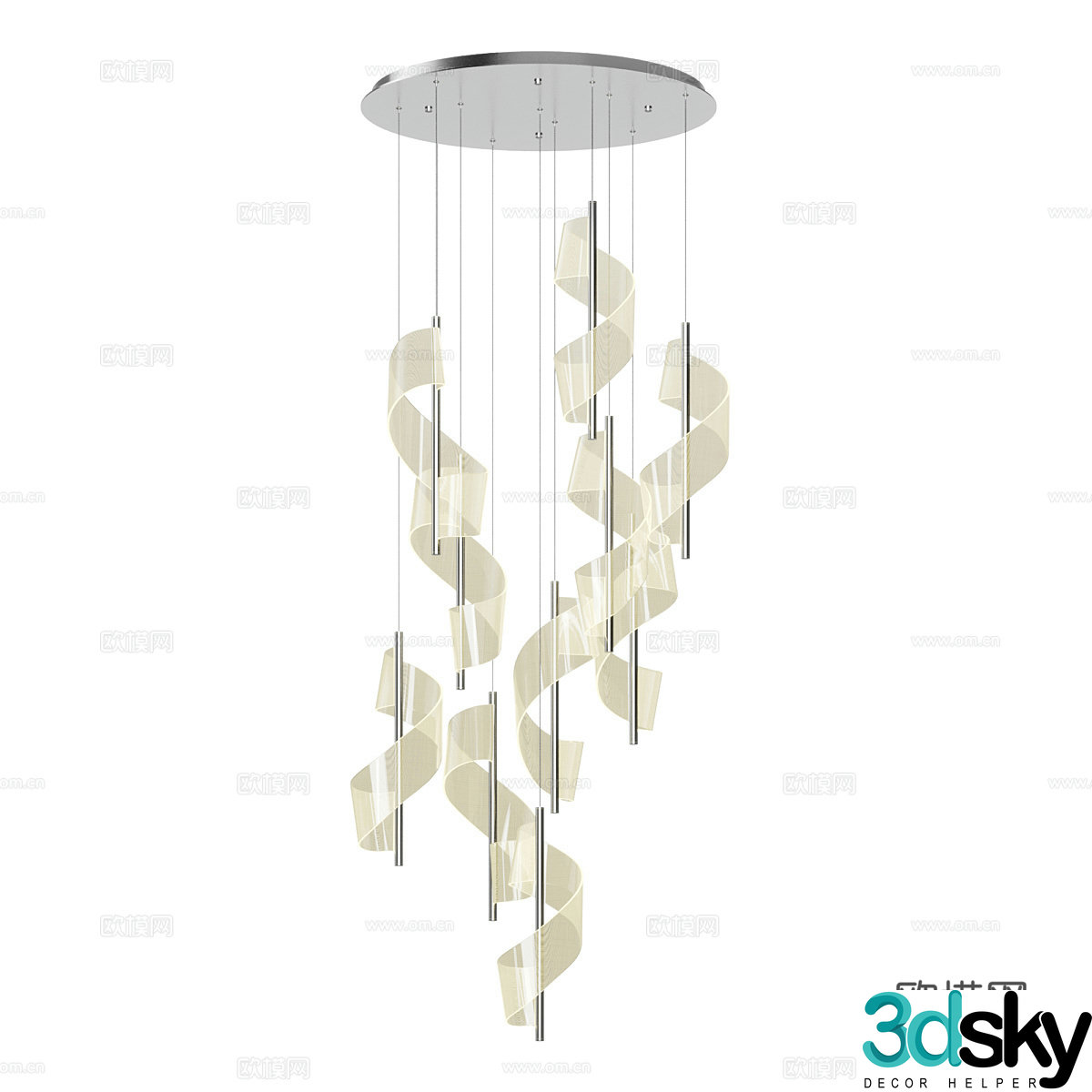 Modern decorative lamp disc ceiling lamp tool lamp 3d model