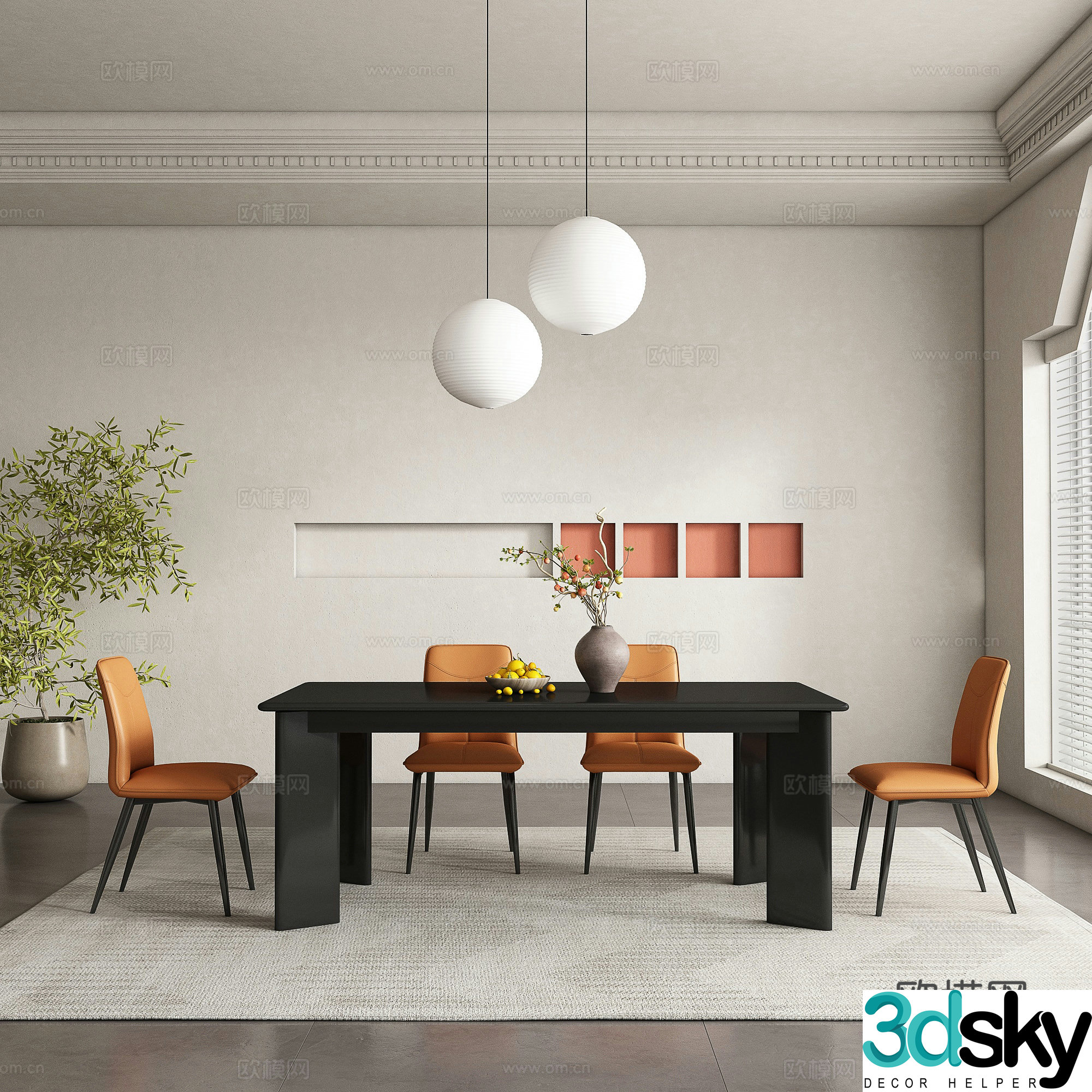 Italian restaurant 3d model