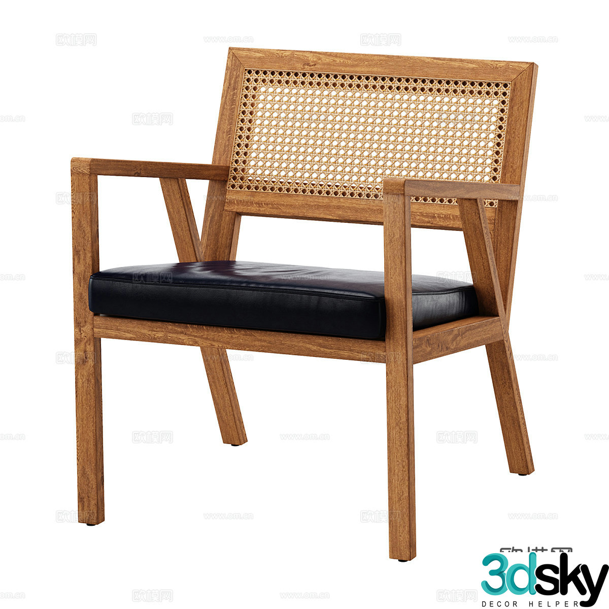 Nordic chair leisure chair 3d model