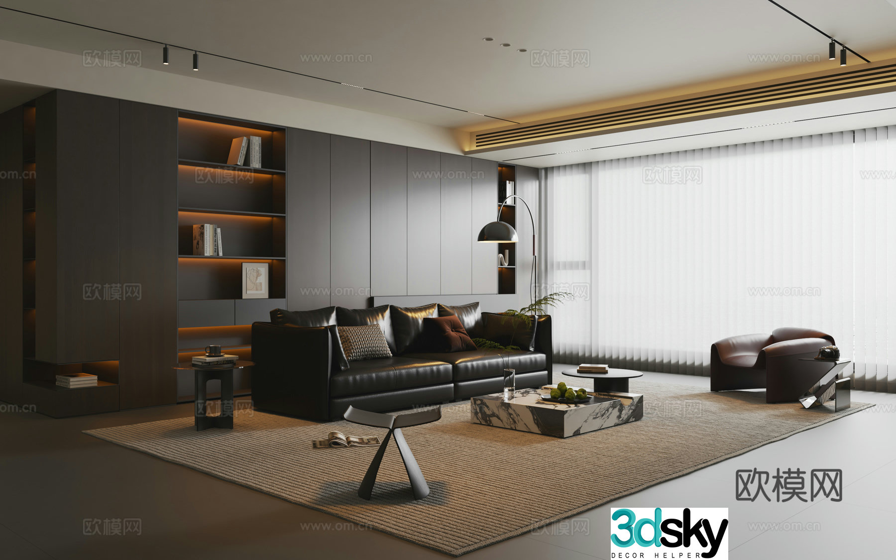 Italian living room 3d model