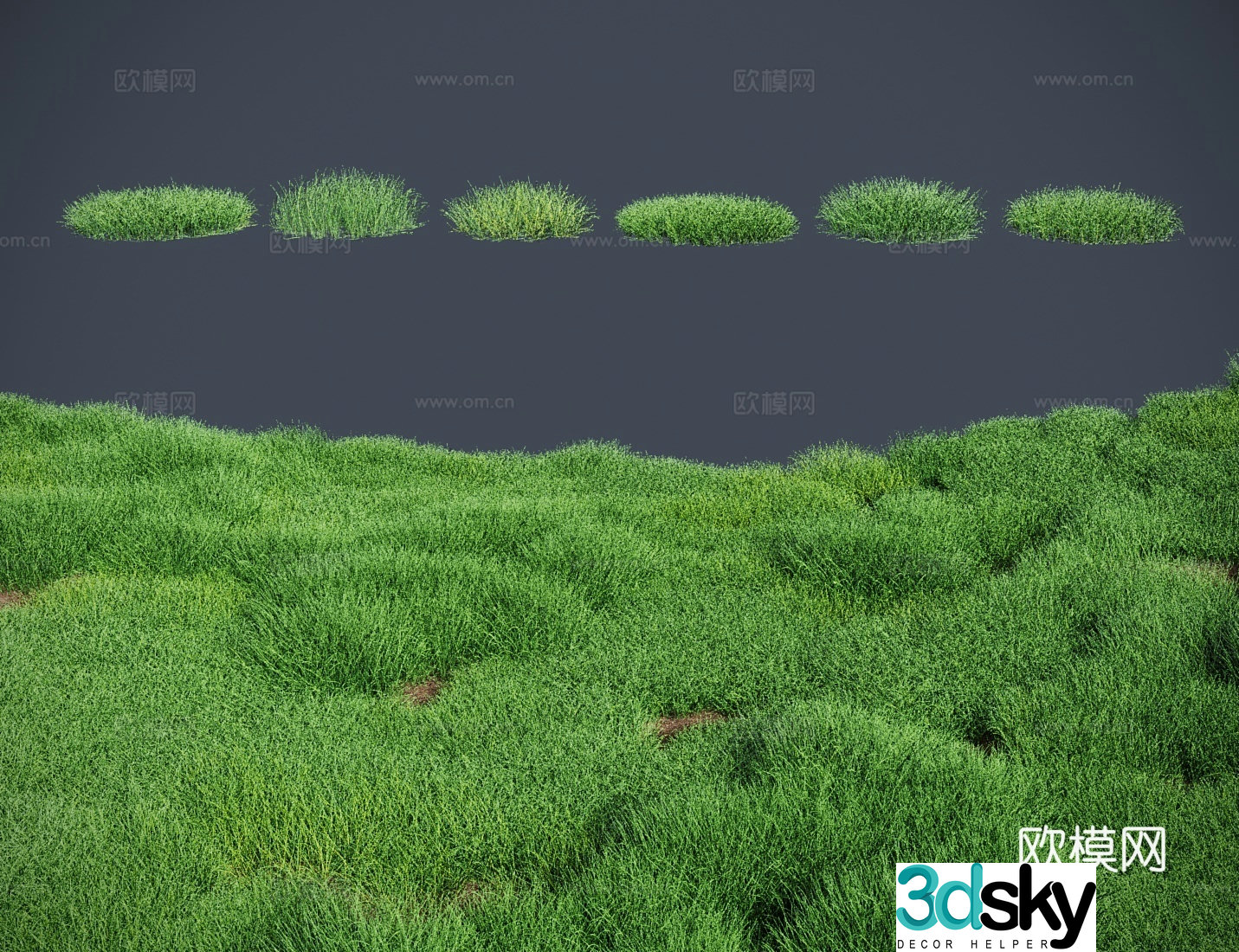 grass lawn turf 3d model