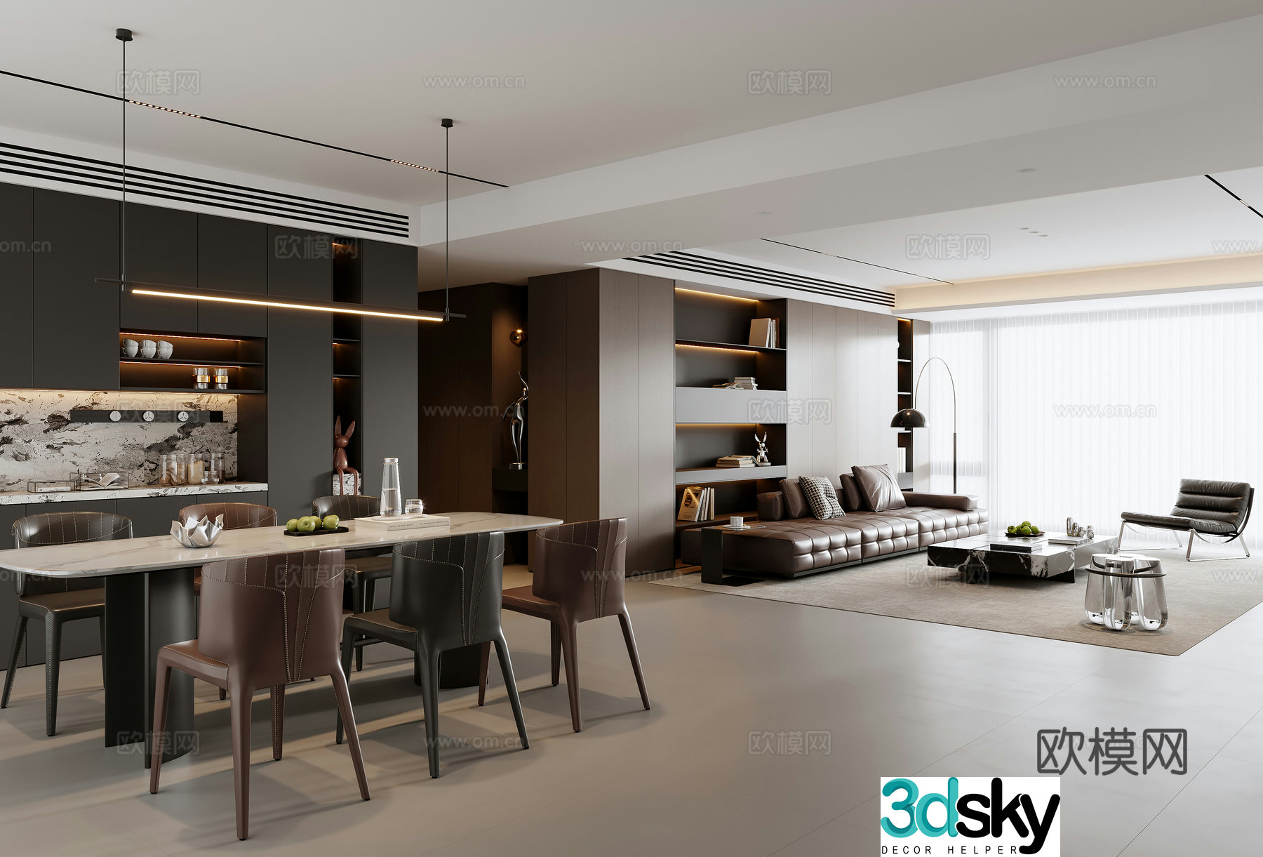 Italian restaurant 3d model