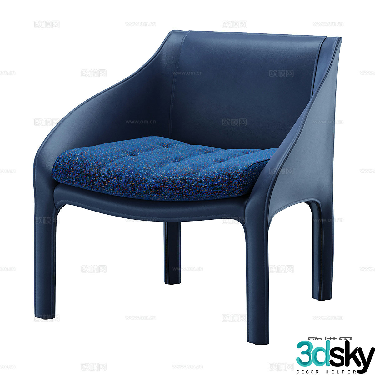 Modern sofa chair leisure chair 3d model