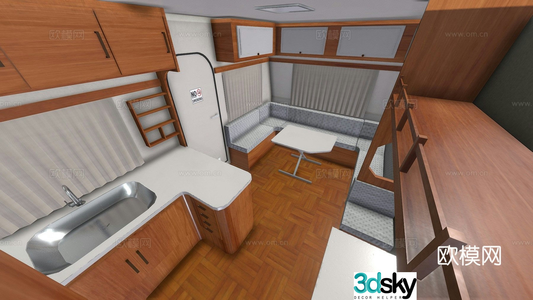 Car RV interior 3d model